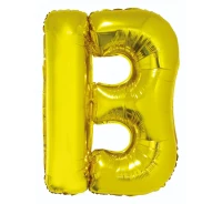 Balon foliowy "Litera B", złota, 89 cm KK