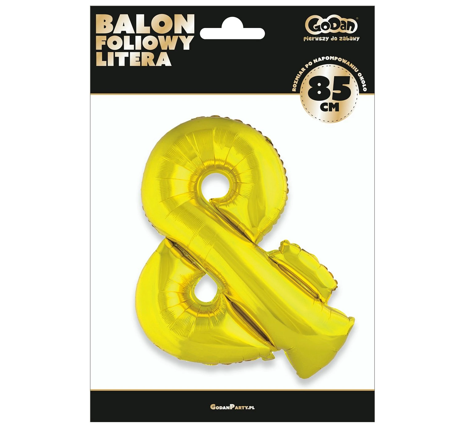 Balon foliowy "Litera &", złota, 89 cm KK