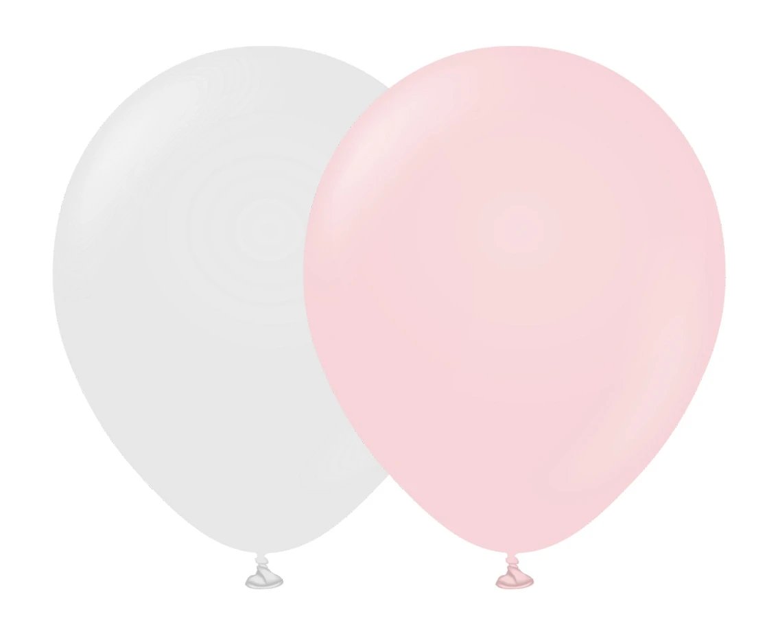 Balony B&C 12", pastel różowe i białe, 50szt.