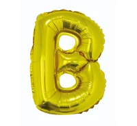 Balon foliowy "Litera B", złota, 35 cm KK