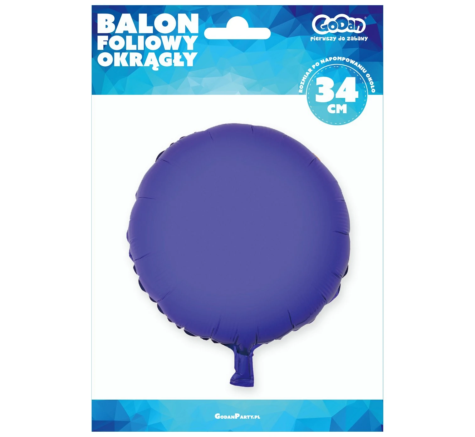 Balon foliowy "Okrągły", fioletowy, 18" KK