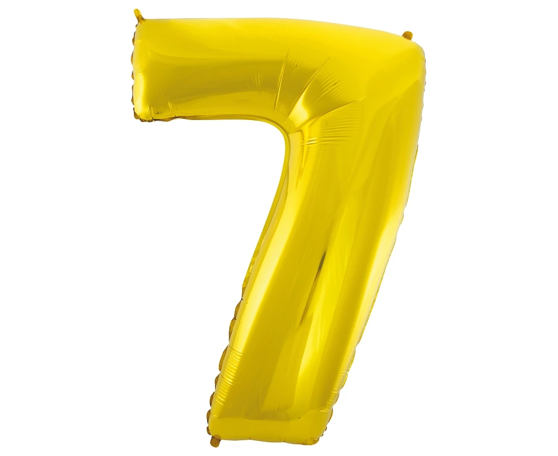 Balon foliowy B&C Cyfra 7, złota, 92 cm AA