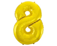 Balon foliowy B&C Cyfra 8, złota, 92 cm AA