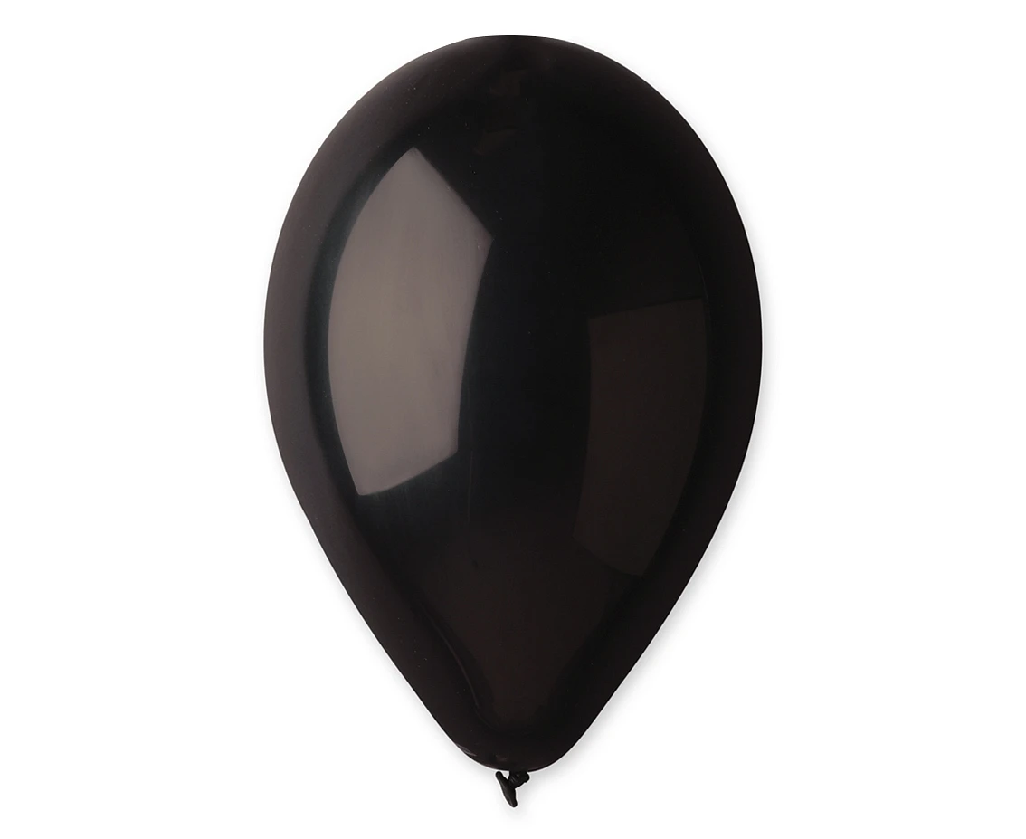 Balony Gemar 10", pastel premium czarne, 10szt.