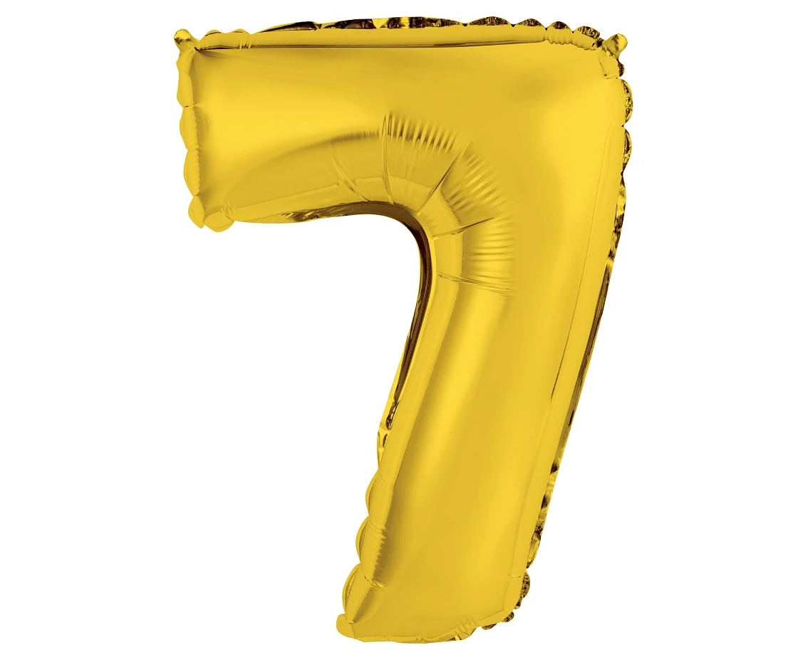 Balon foliowy "Cyfra 7", złota, 35 cm