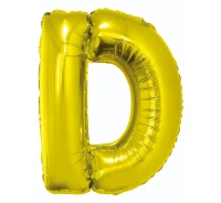 Balon foliowy "Litera D", złota, 89 cm KK