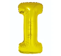 Balon foliowy "Litera I", złota, 89 cm KK