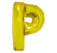 Balon foliowy "Litera P", złota, 89 cm KK