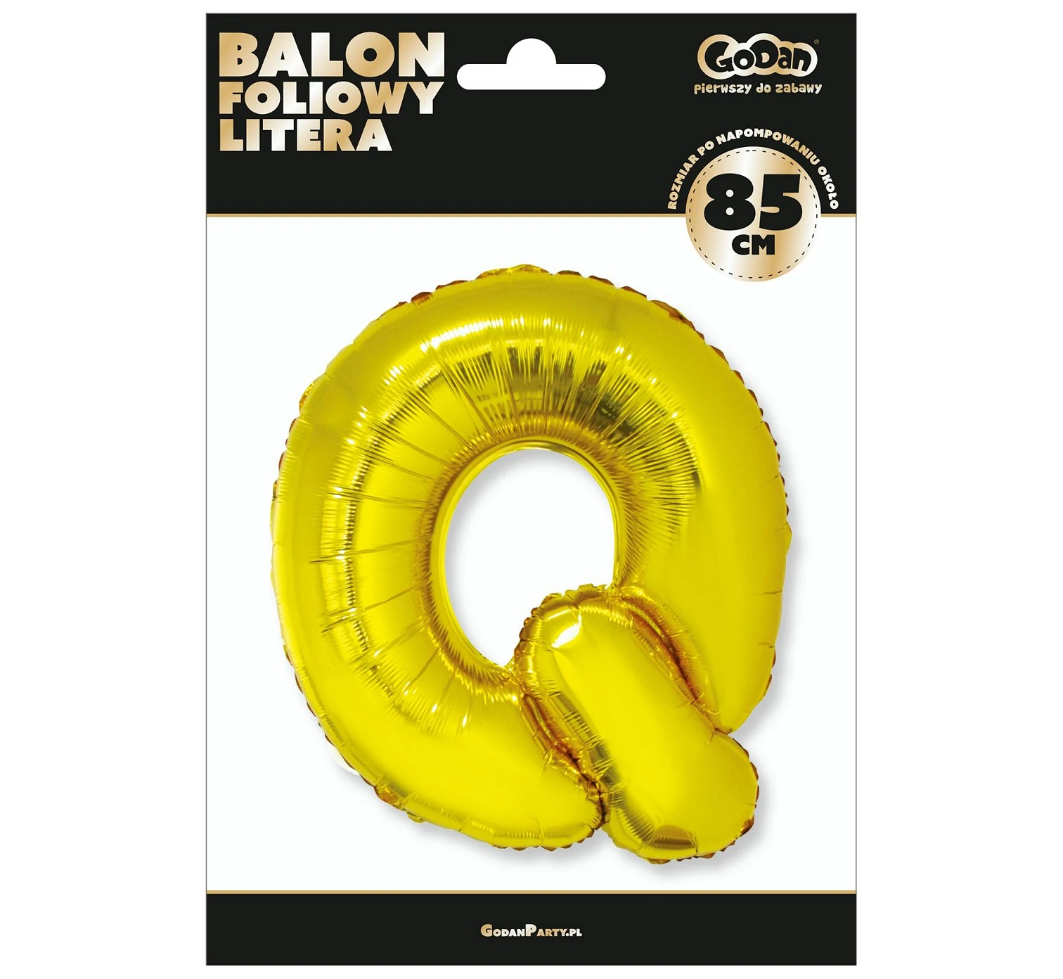 Balon foliowy "Litera Q", złota, 89 cm KK