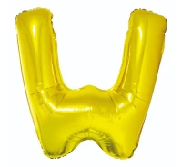 Balon foliowy "Litera W", złota, 89 cm KK
