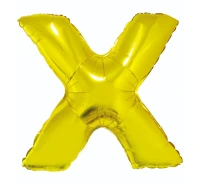 Balon foliowy "Litera X", złota, 89 cm KK