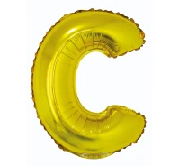 Balon foliowy "Litera C", złota, 35 cm KK