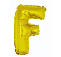 Balon foliowy "Litera F", złota, 35 cm KK