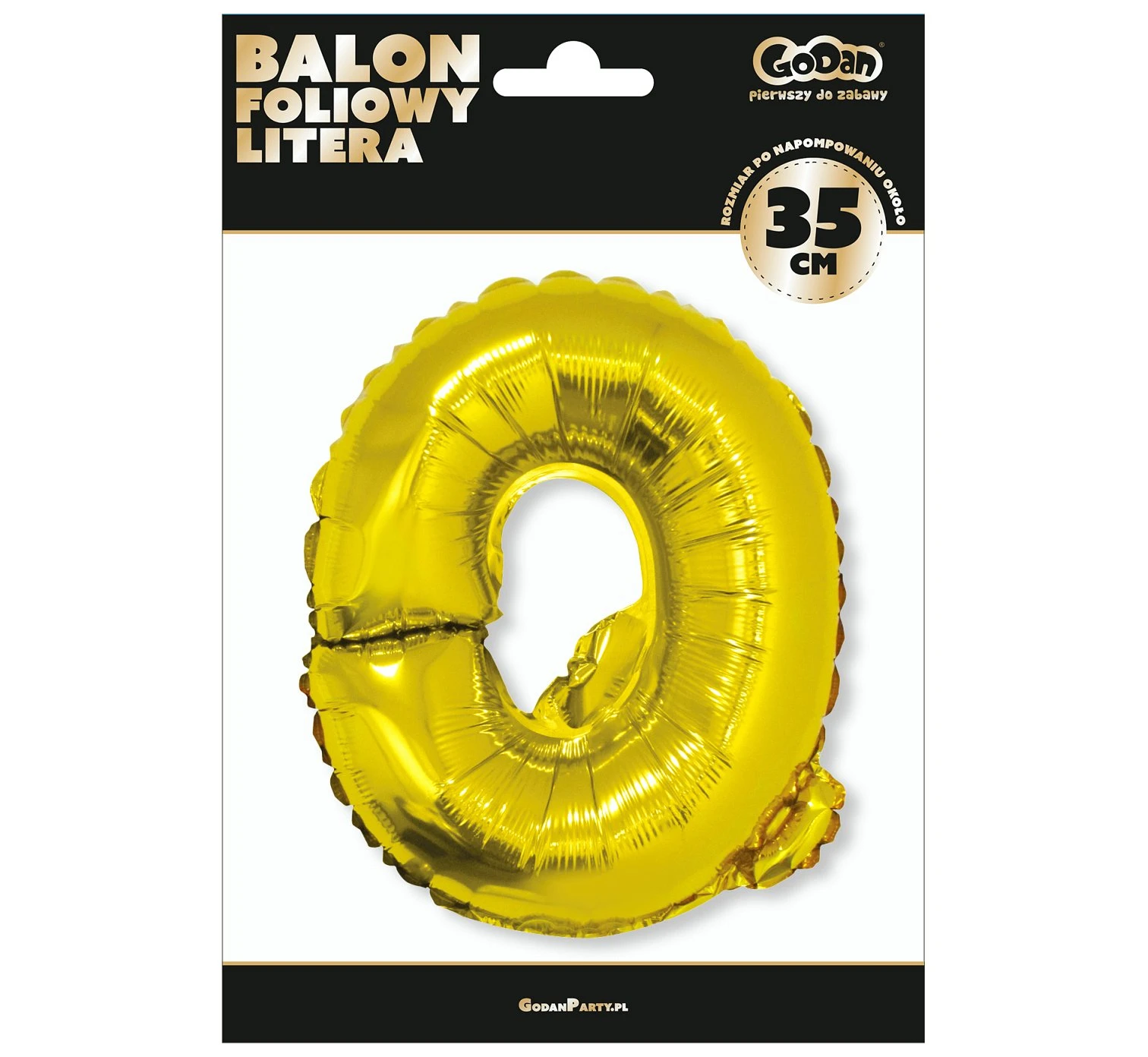 Balon foliowy "Litera Q", złota, 35 cm KK