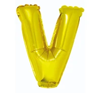 Balon foliowy "Litera V", złota, 35 cm KK
