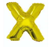 Balon foliowy "Litera X", złota, 35 cm KK