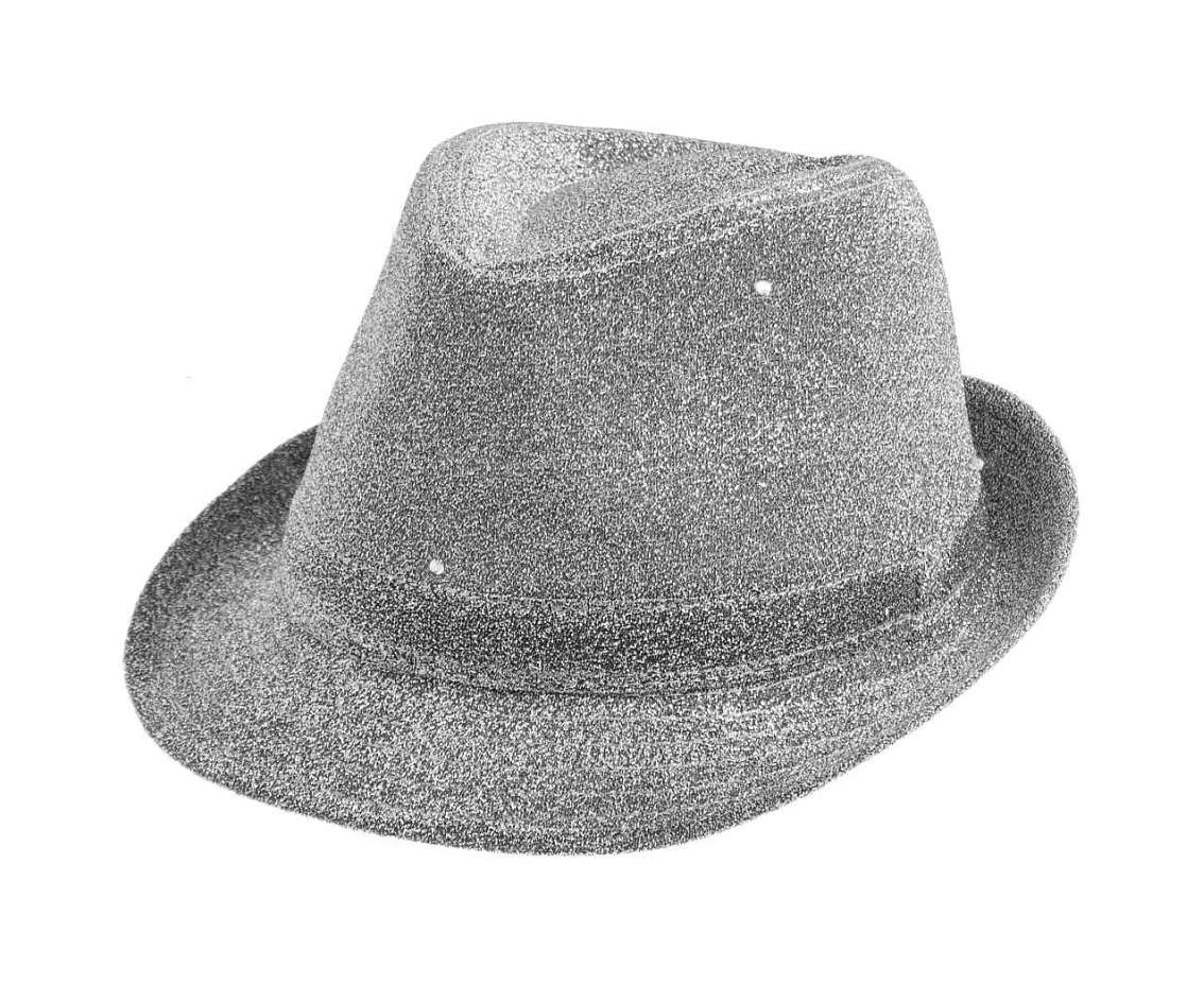 Kapelusz "Brokat", srebrny