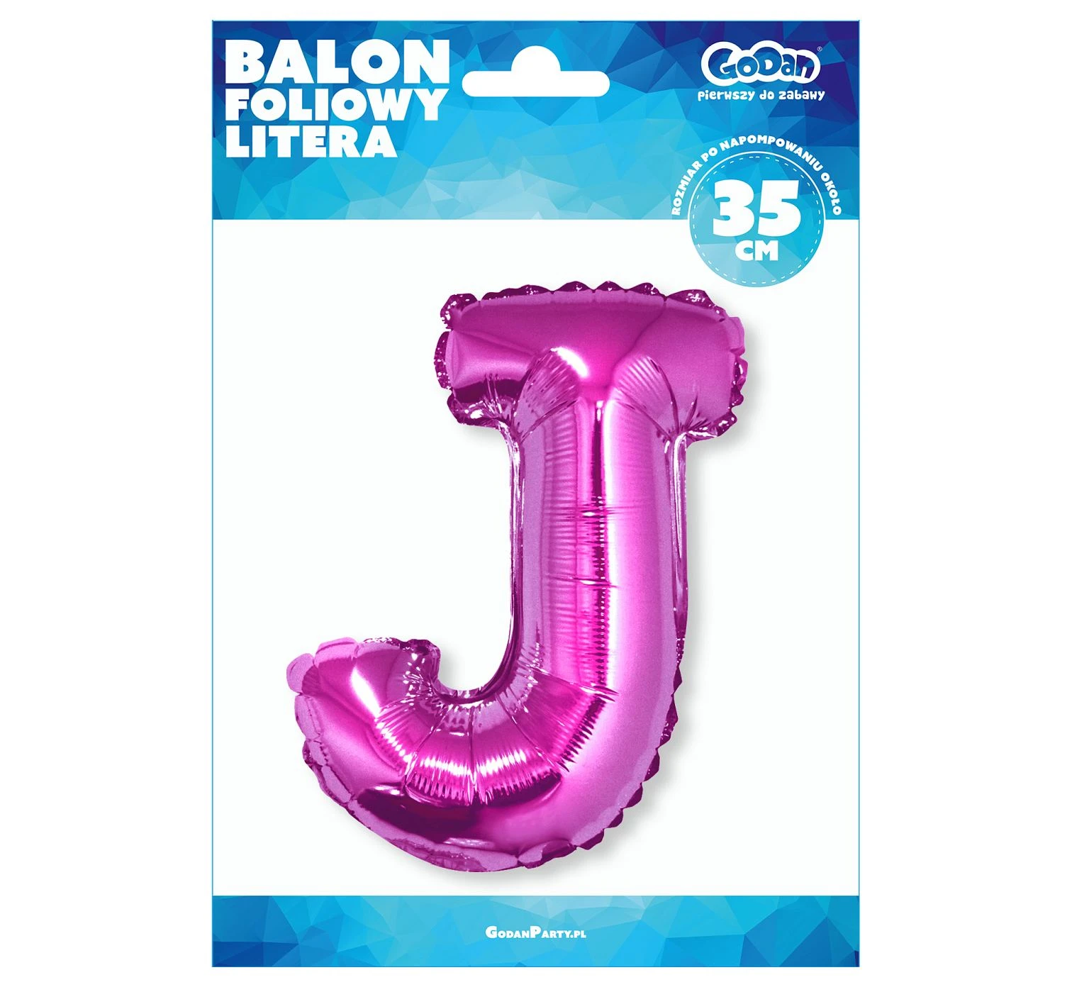 Balon foliowy "Litera J", różowa, 35 cm KK