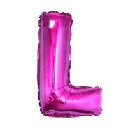 Balon foliowy "Litera L", różowa, 35 cm KK