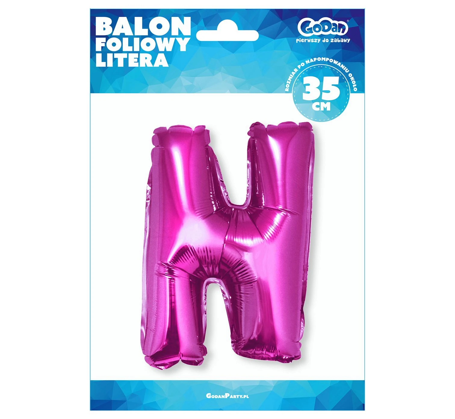 Balon foliowy "Litera N", różowa, 35 cm KK