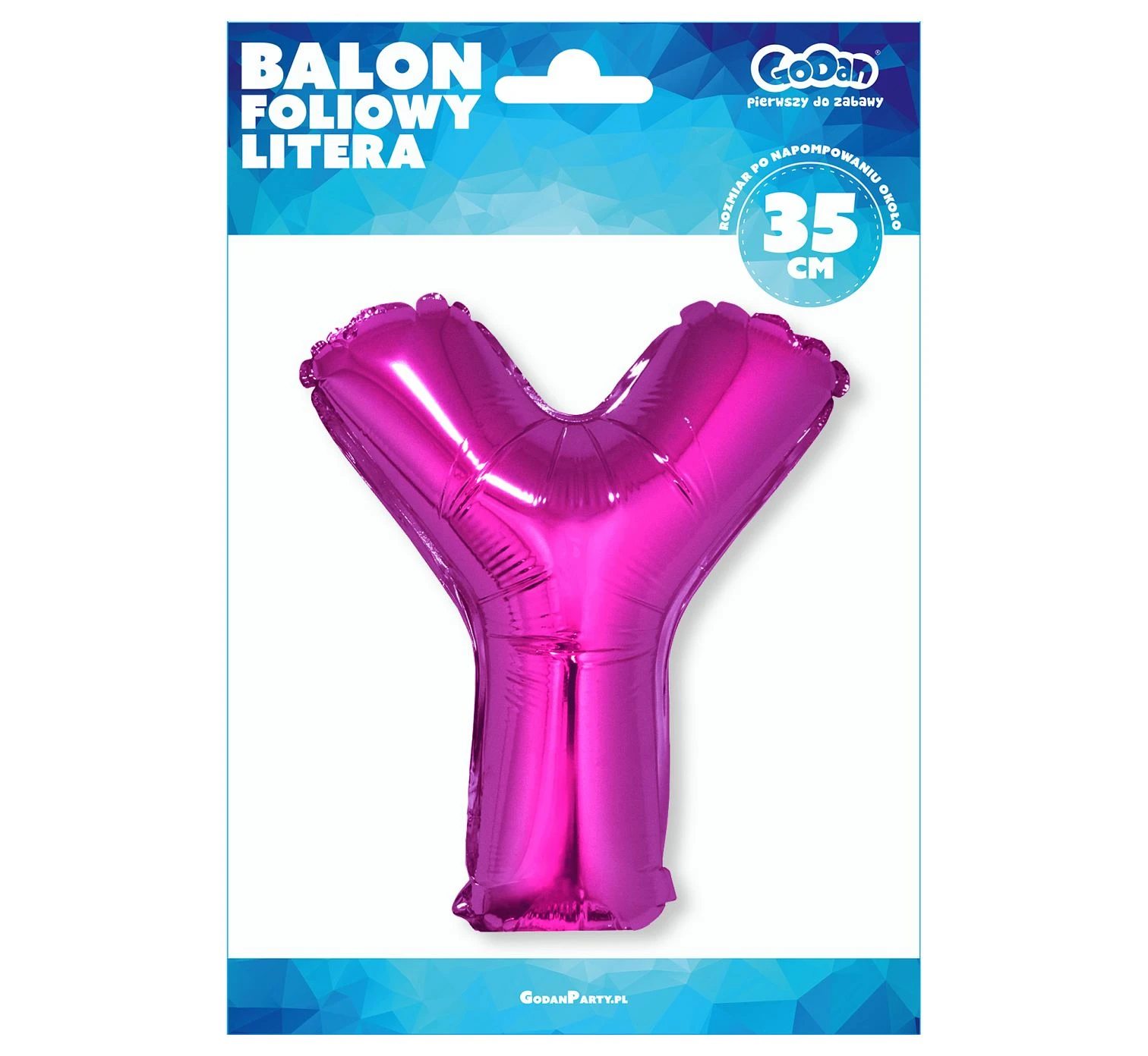 Balon foliowy "Litera Y", różowa, 35 cm KK