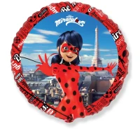 Balon foliowy 18" FX - Miraculous (okrągły), niepakowany