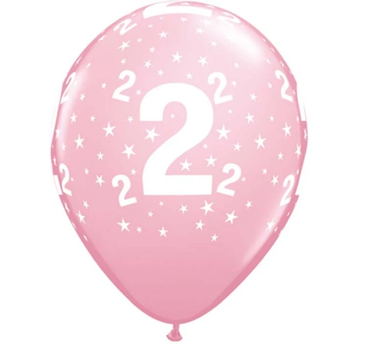 Balony Anagram 11", QL "2", pastel różowe, 6szt. KK
