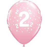Balony Anagram 11", QL "2", pastel różowe, 6szt. KK