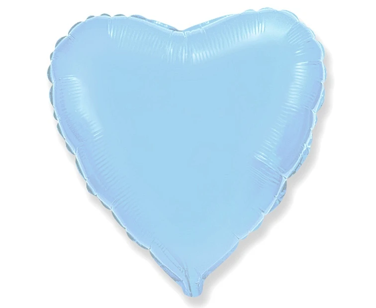 Balon foliowy 18" FX - Serce (niebieskie delikatne), niepakowany