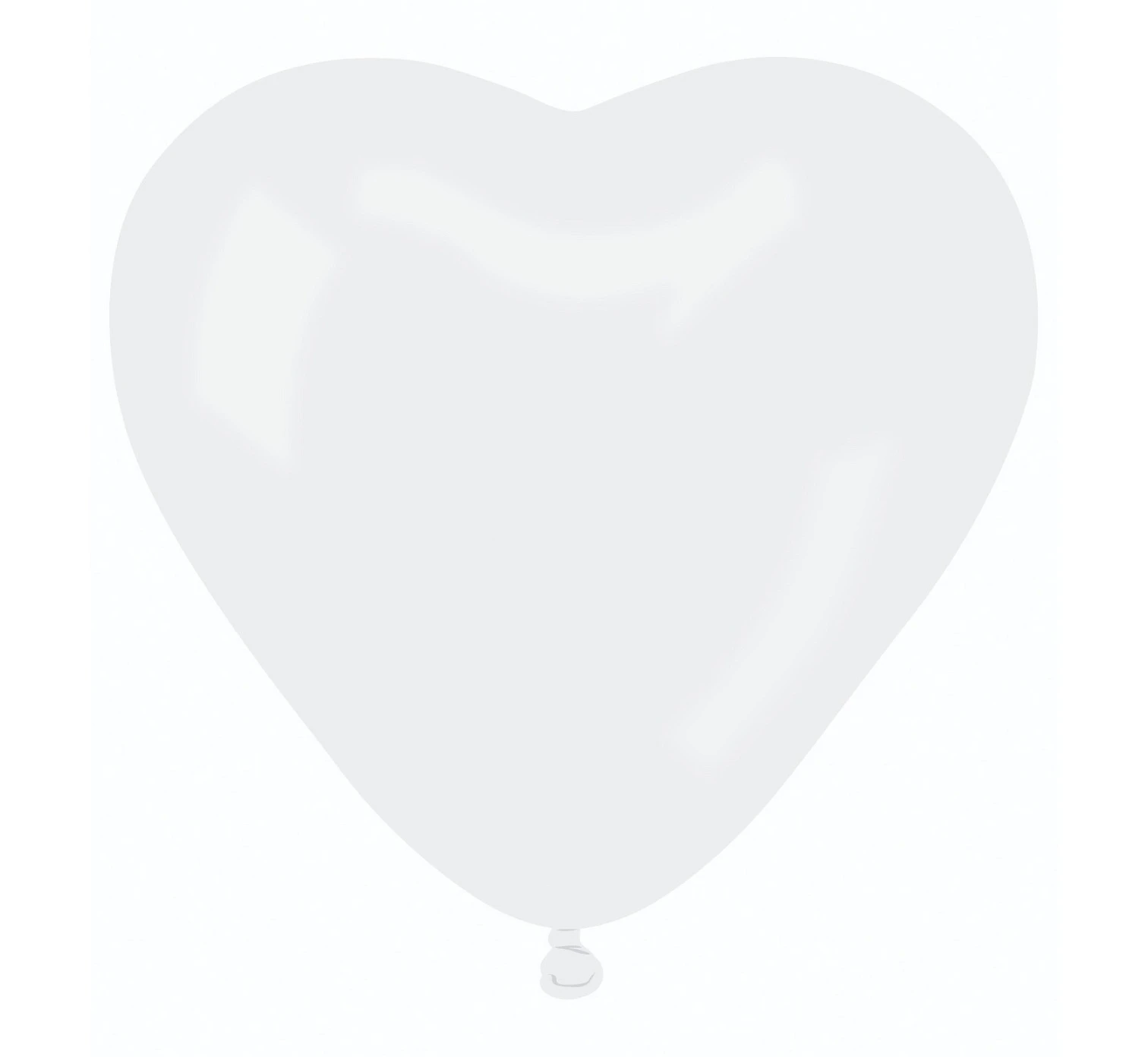 Balony Gemar 17", CR pastel serca duże białe, 50szt.