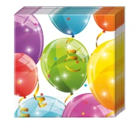 Serwetki Sparkling Balloons, 33x33 cm, 20 szt.