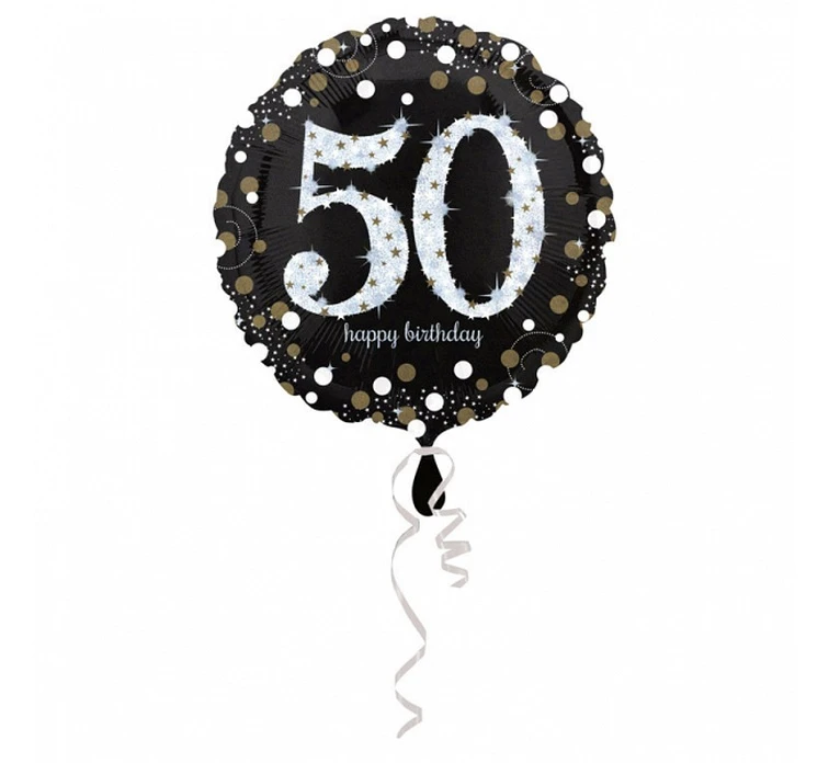 Balon foliowy 18" CIR - "Sparkling Birthday 50" KK