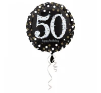 Balon foliowy 18" CIR - "Sparkling Birthday 50" KK