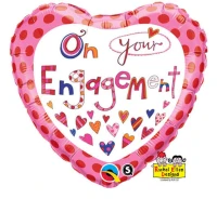 Balon foliowy 18" QL HRT "On Your Engagement" KK
