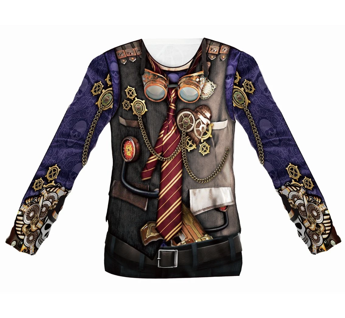 T-shirt z nadrukiem Steampunk Man, rozm. L KK