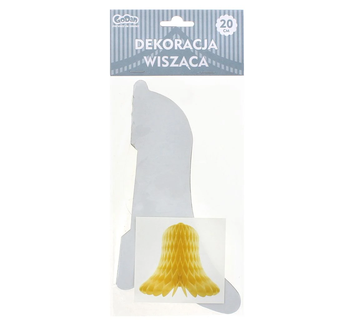 Dekoracja wisząca "Dzwonek", złota, 20 cm, 1 szt. KK