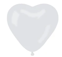Balony Gemar 6",  CR pastel serca małe białe, 100szt.