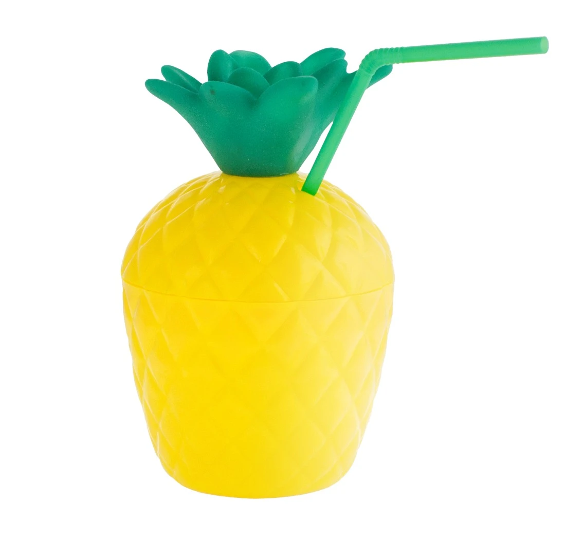Kubek ozdobny "Ananas", plastikowy, 1 szt.