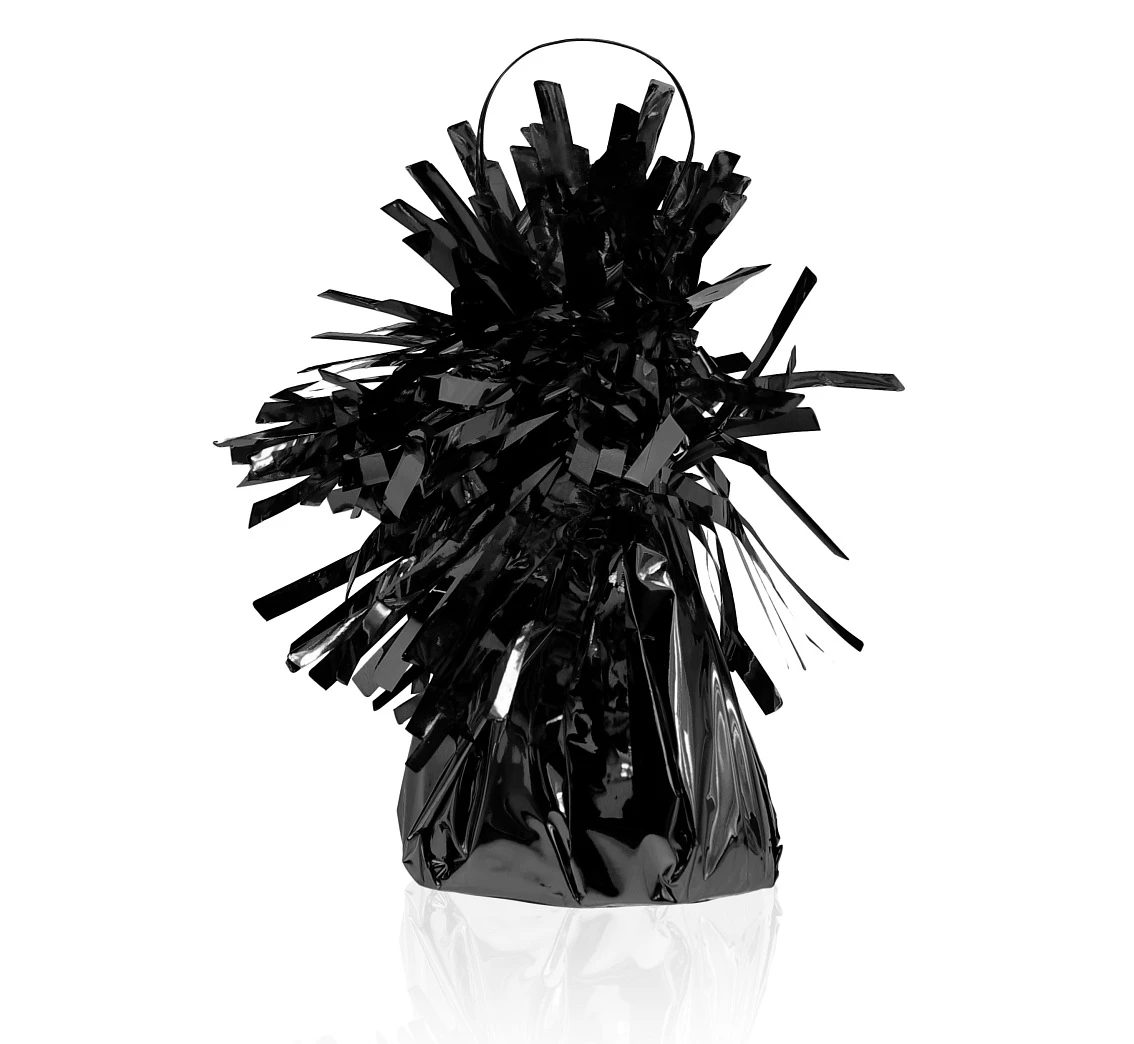 Ciężarek foliowy do balonów z helem, czarny, 170 g/ 1 szt.