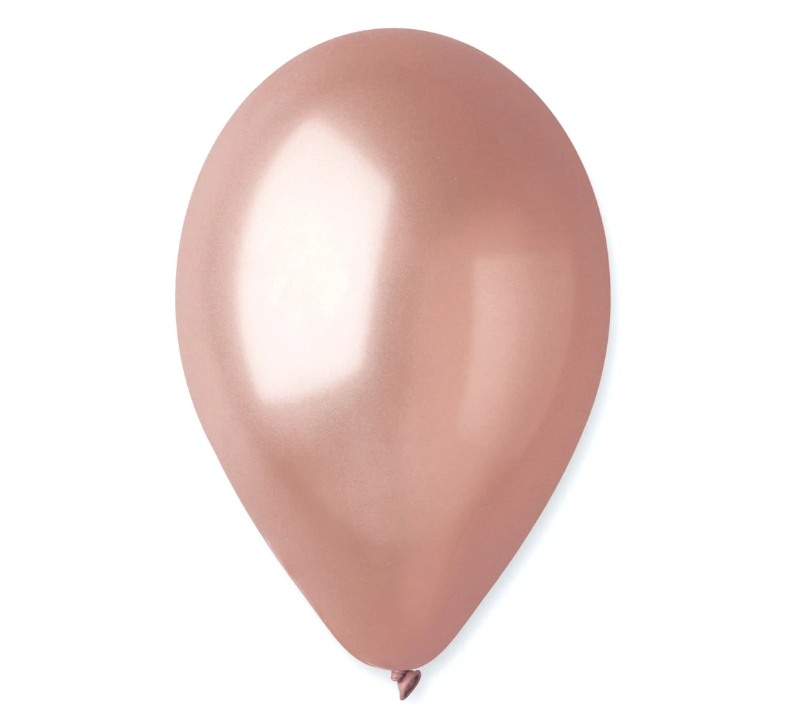 Balony Gemar 12", metalik różowo-złote, 100szt.