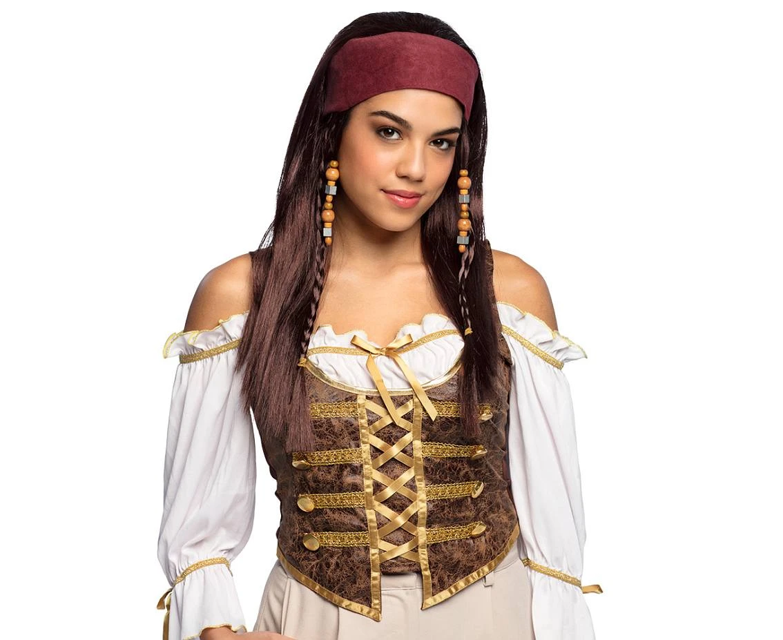 Peruka Piratka Trinity, z bandamką