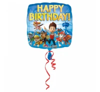 Balon foliowy 18" SQR "Happy Birthday" Paw Patrol KK