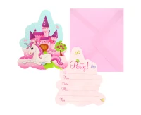 Zaproszenia z kopertami "Unicorn", 6 szt. KK