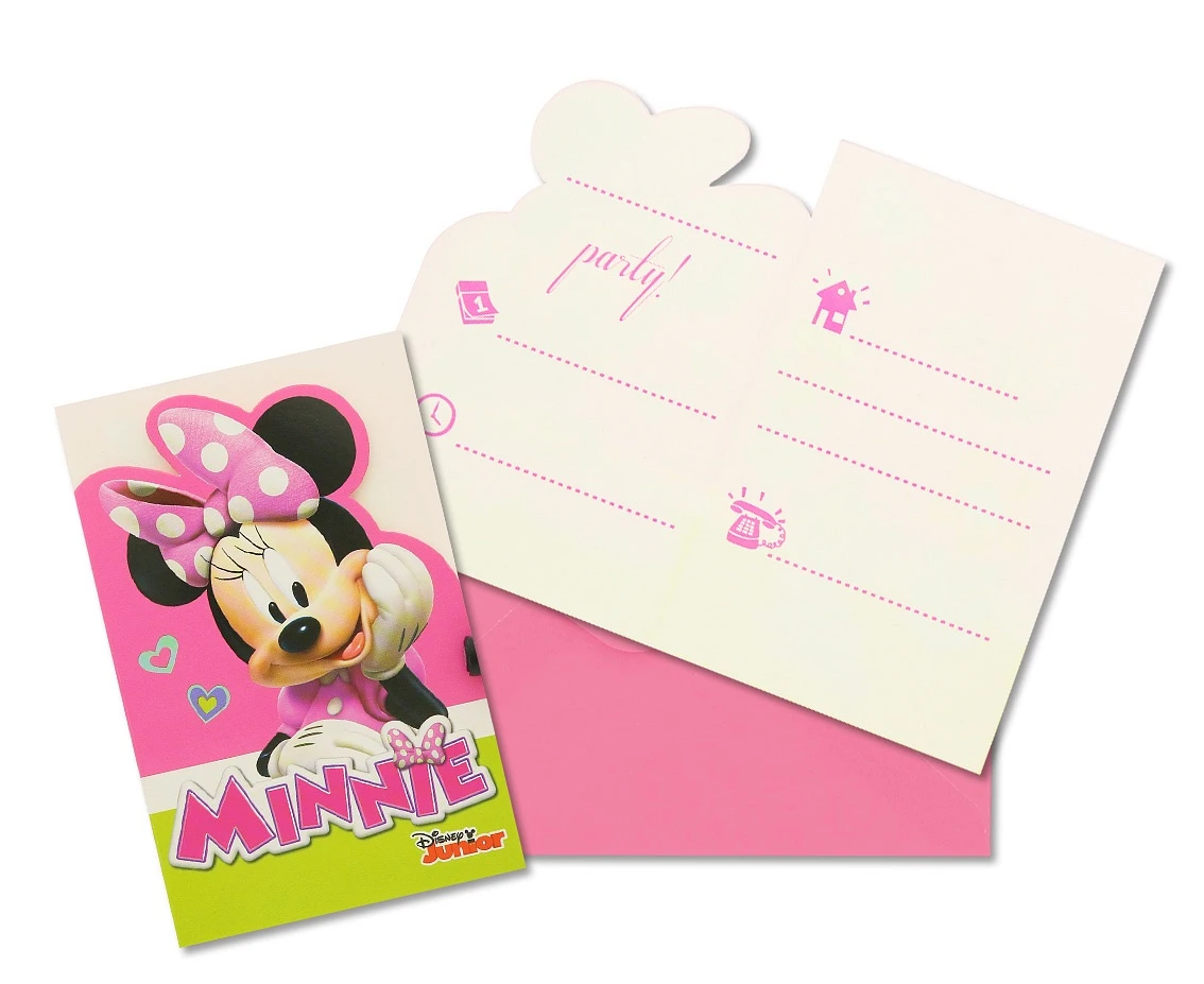 Zaproszenia "Minnie Happy Helpers", 6 szt. KK