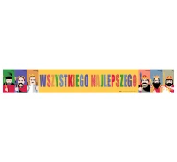 Banner "Królewska Impreza - Wszystkiego Najlepszego", 185 cm KK