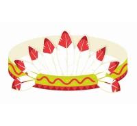 Opaski na głowę Indiańskie Party, 3 szt. KK