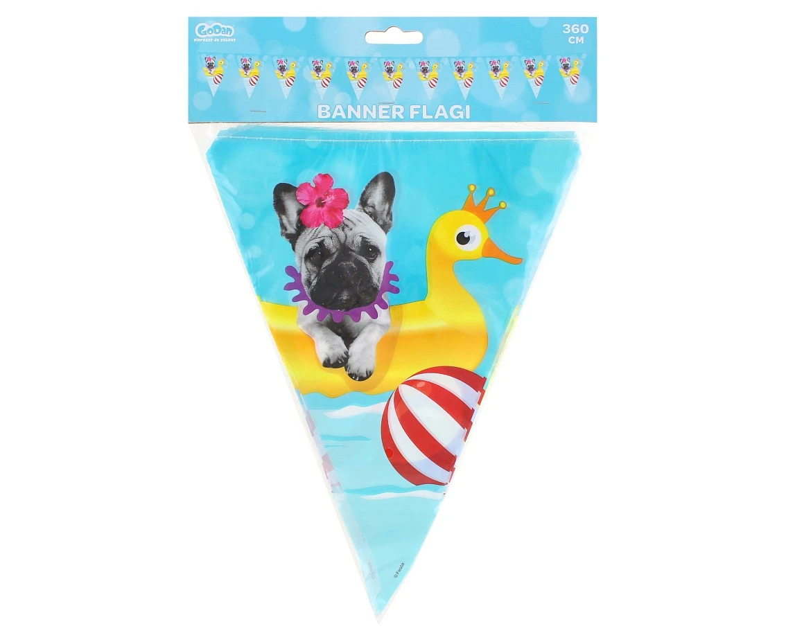 Banner flagi Hawajskie Party, 360 cm, 11 flag KK