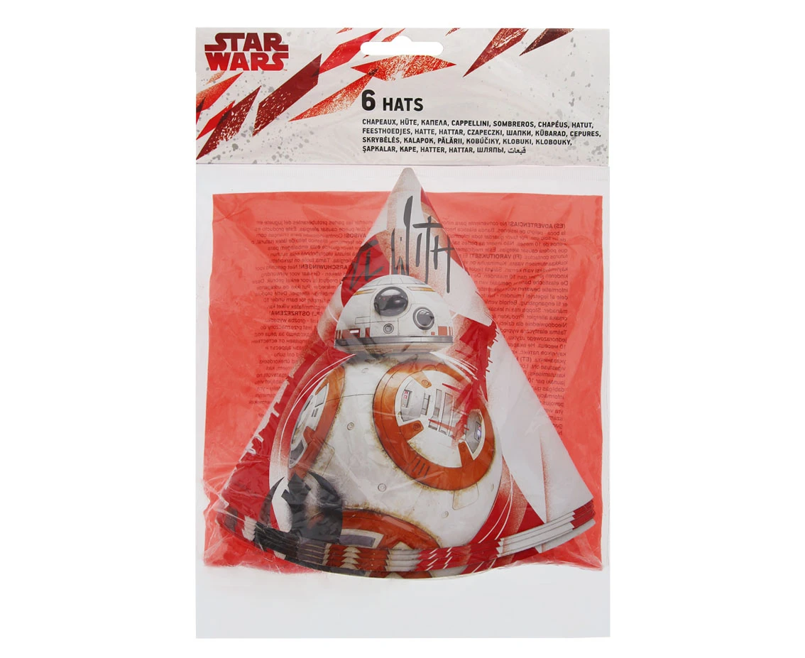 Czapeczki papierowe DISNEY STAR WARS -The Last Jedi, 6 szt. KK