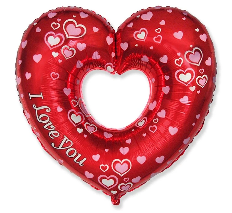 Balon foliowy 24" FX - Piękne serce - I Love You, niepakowany