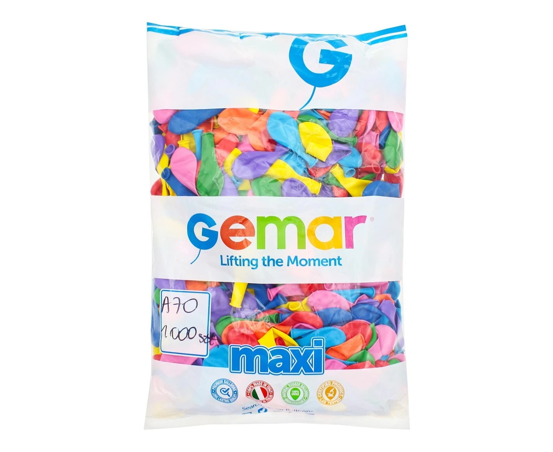 Balony Gemar 7", pastel mix, 1000szt. KK